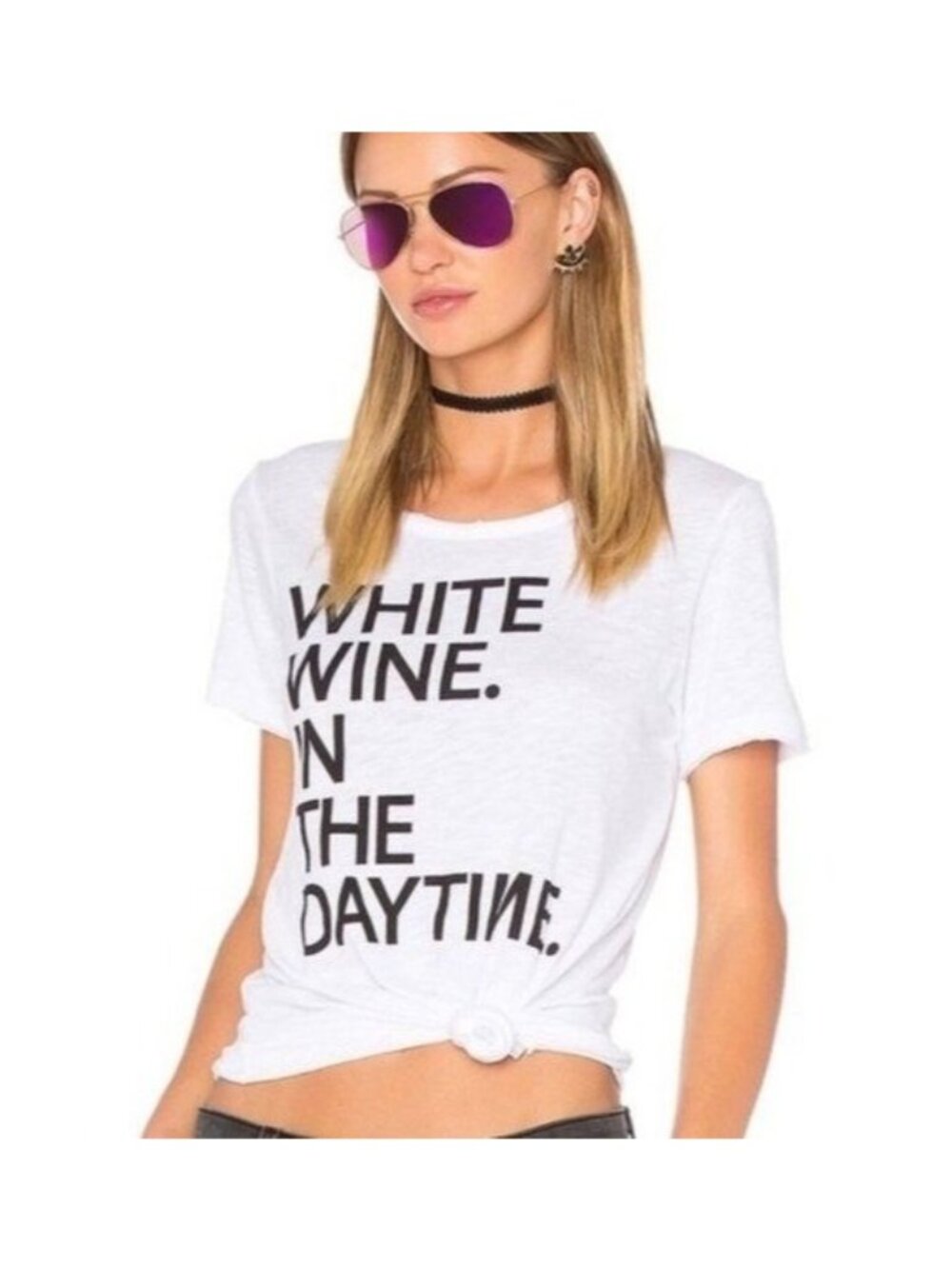Chaser White Wine In The Daytime Vintage Wash Graphic Tee